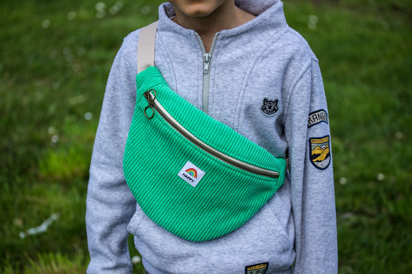 Sac banane enfant "velours côtelé" à personnaliser