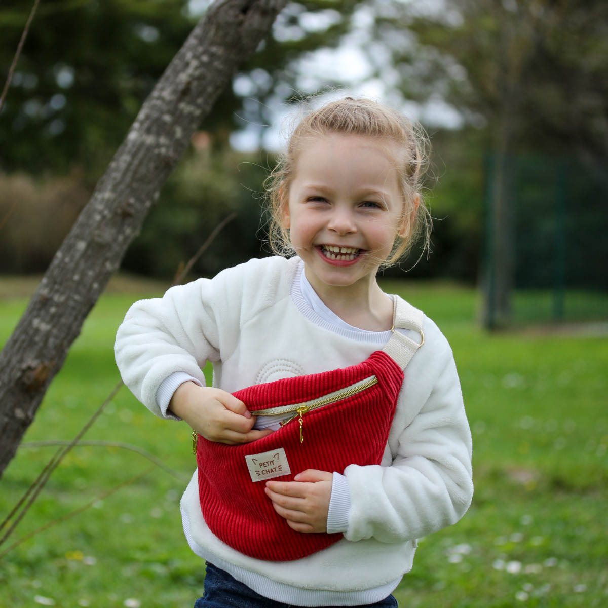 Sac banane enfant "velours côtelé" à personnaliser