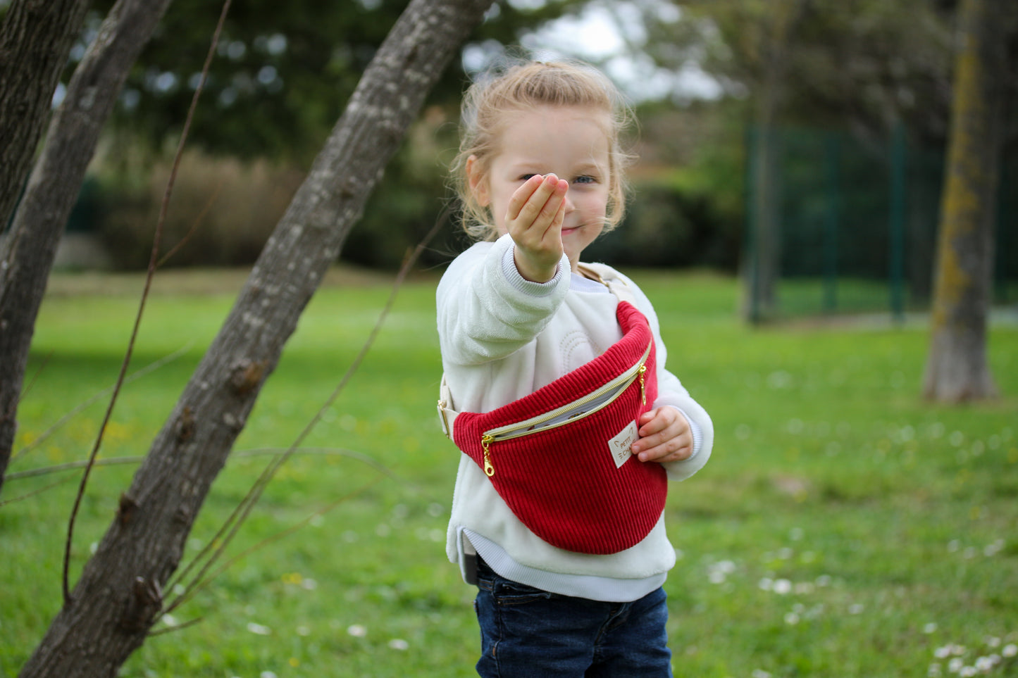 Sac banane enfant "velours côtelé" à personnaliser