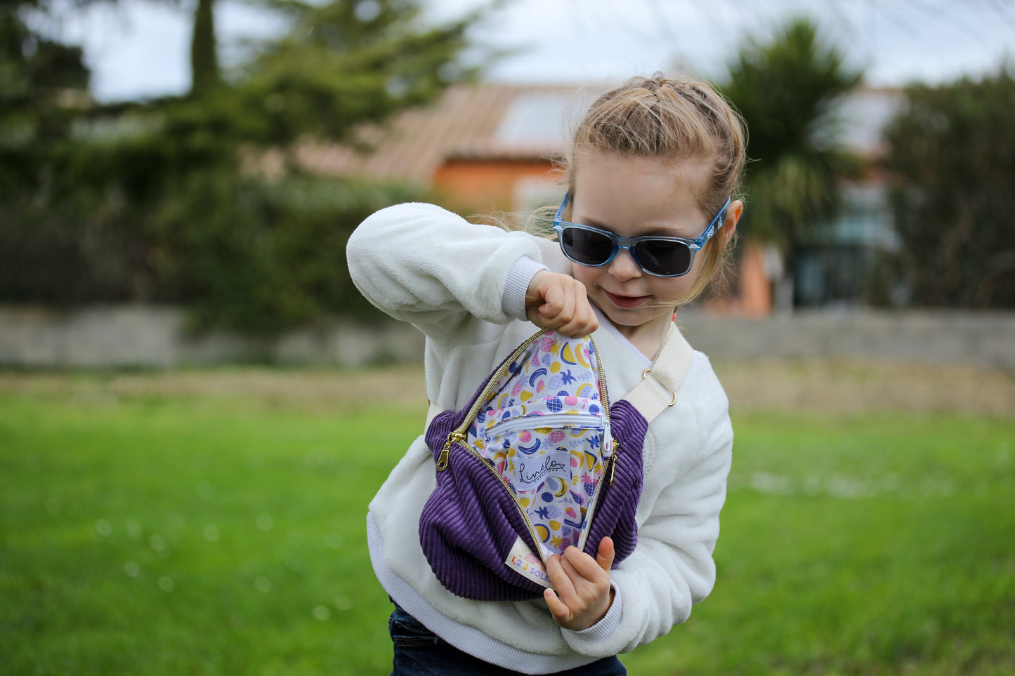 Sac banane enfant "velours côtelé" à personnaliser