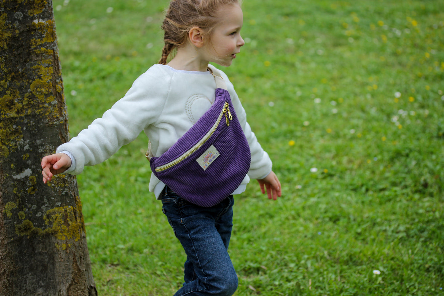 Sac banane enfant "velours côtelé" à personnaliser