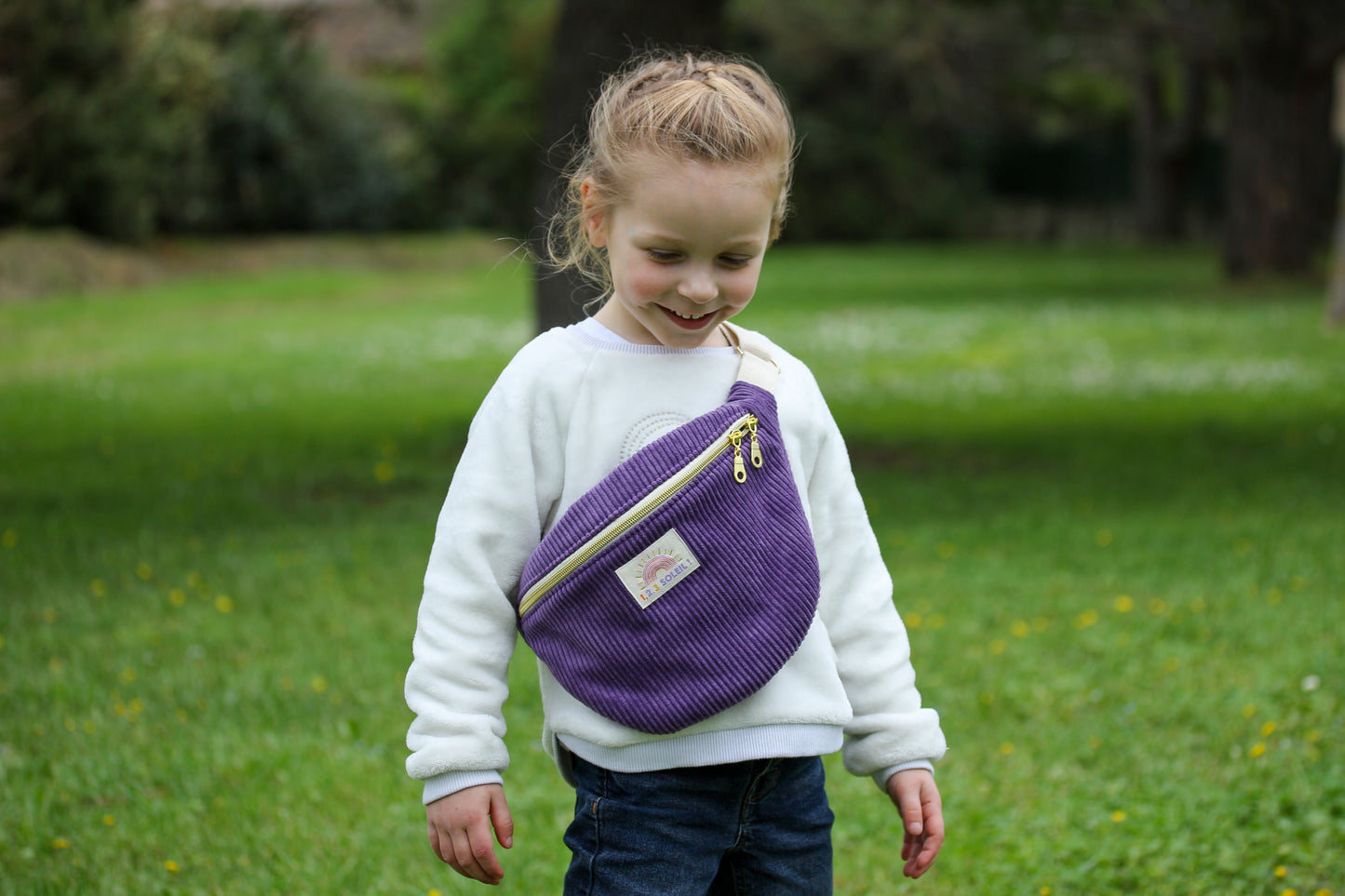 Sac banane enfant "velours côtelé" à personnaliser