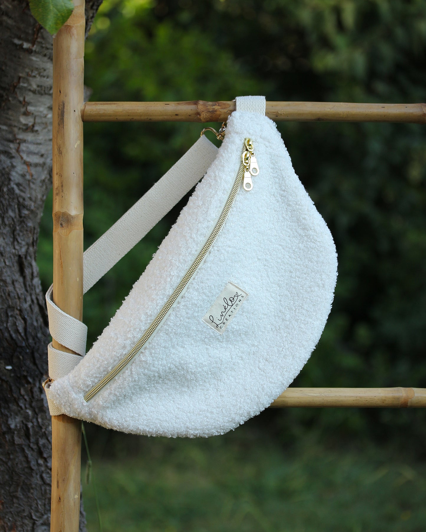 Sac banane Bouclette / teddy  - Fait main en France -  à personnaliser