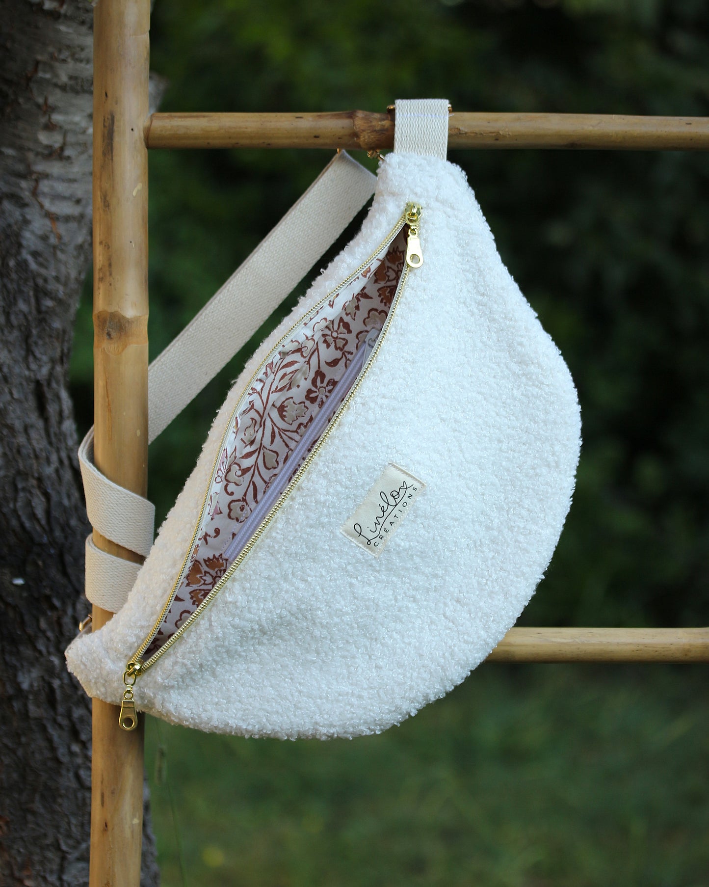 Sac banane Bouclette / teddy  - Fait main en France -  à personnaliser