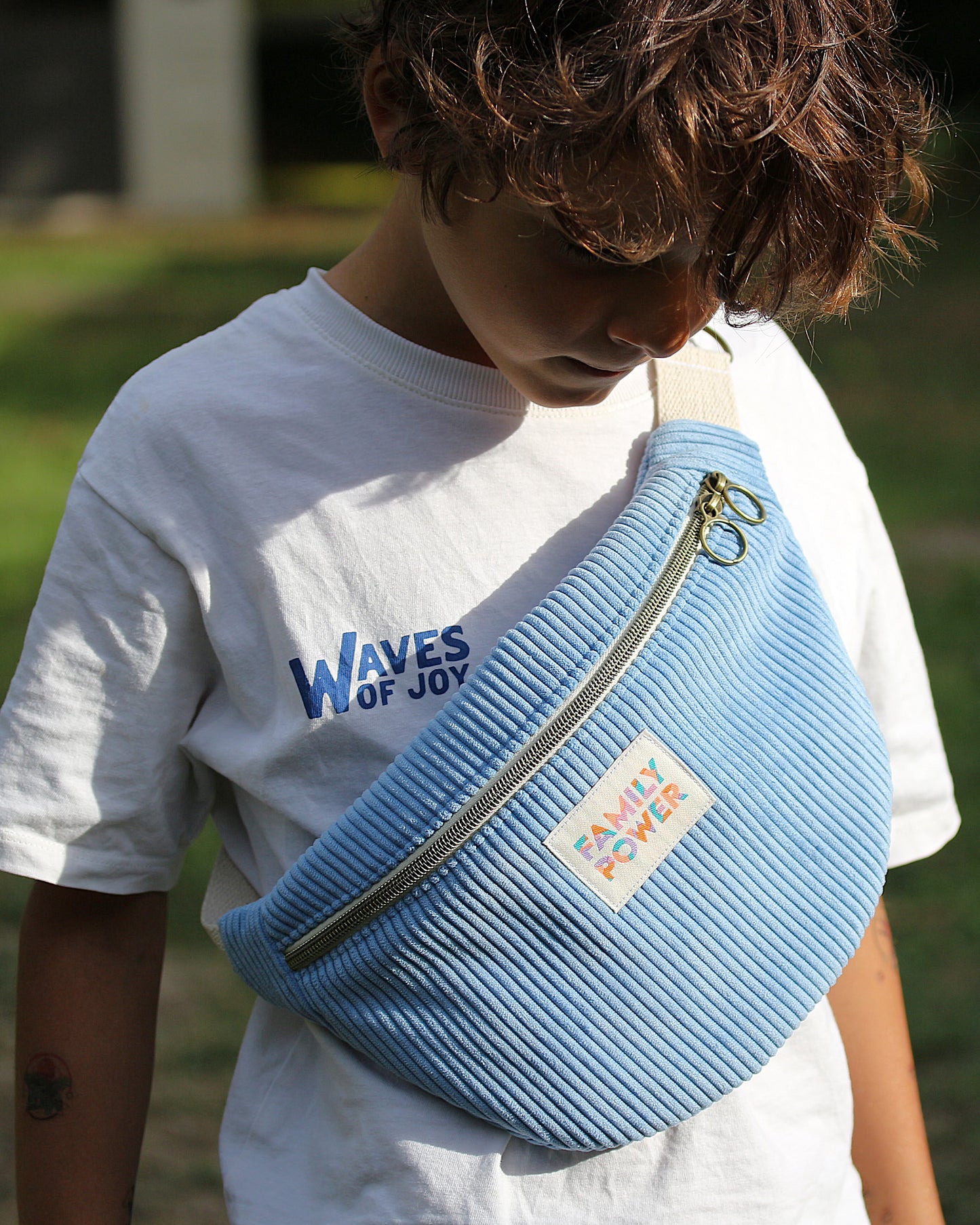 Sac banane enfant "velours côtelé" à personnaliser