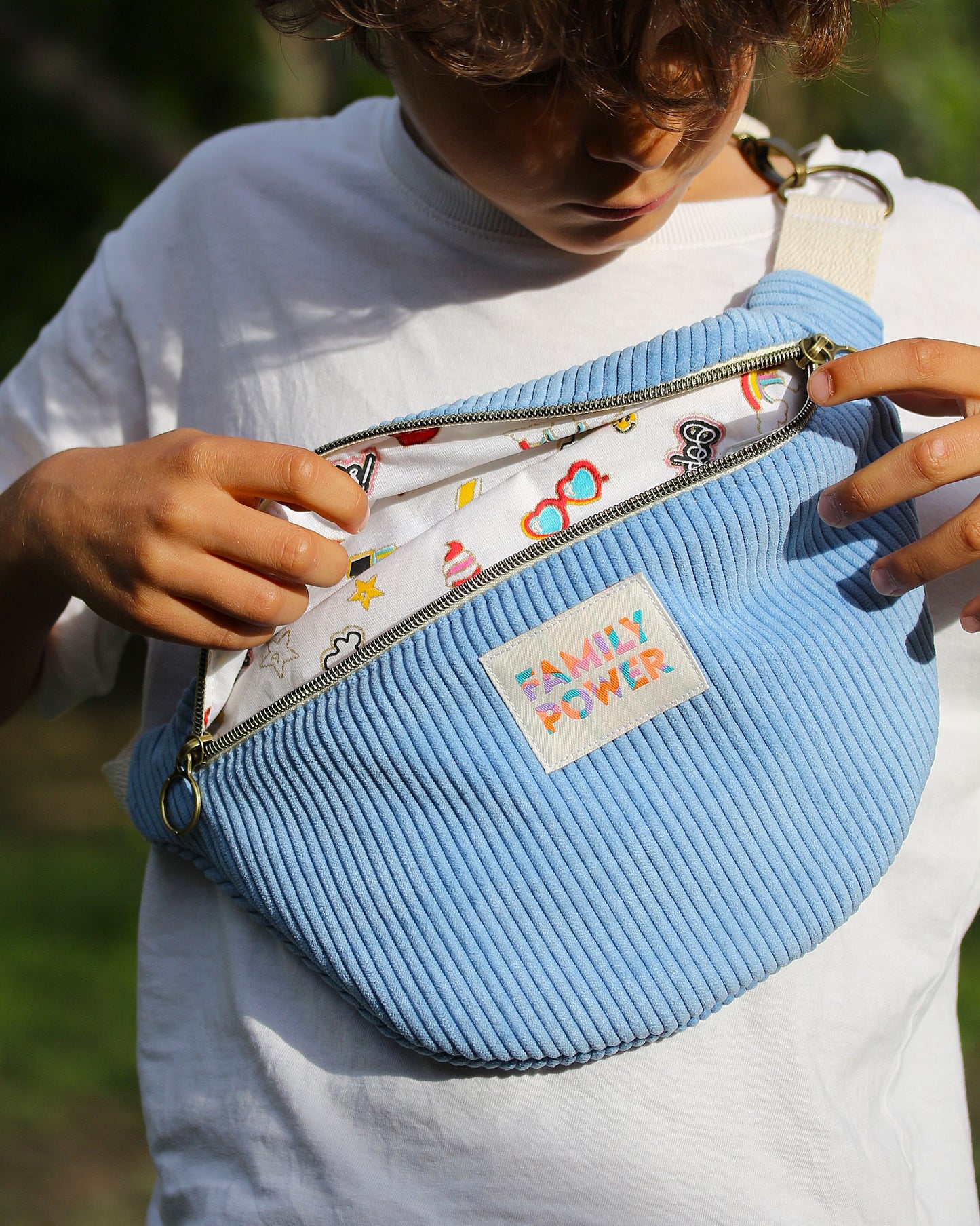 Sac banane enfant "velours côtelé" à personnaliser