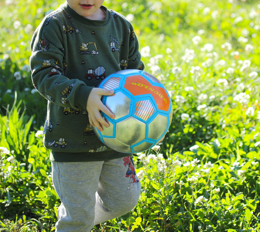 Linélo Créations sweat enfant engins chantier vert