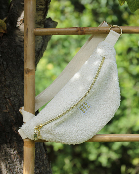 Sac banane bouclette écru [En stock]