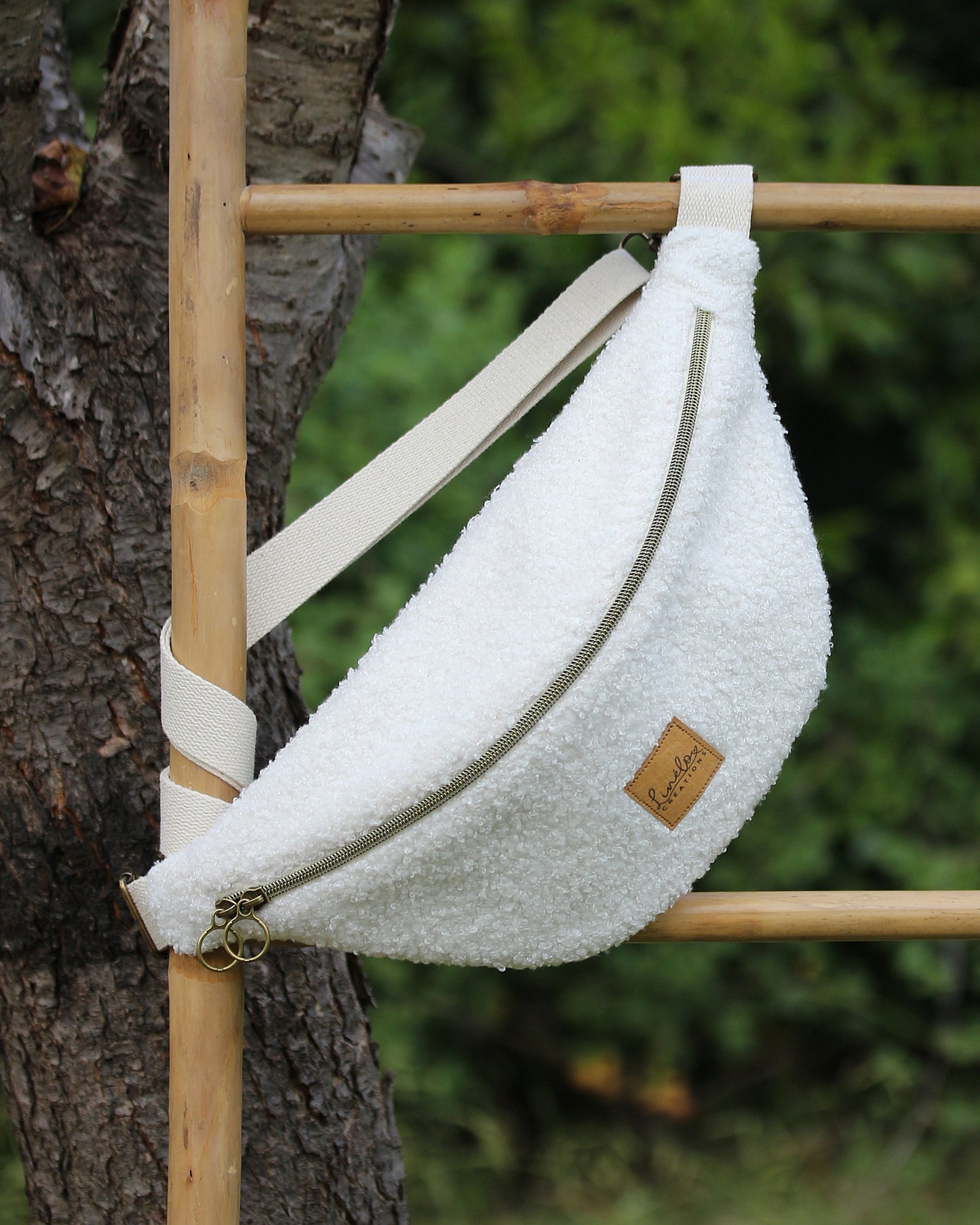 Sac banane Bouclette / teddy  - Fait main en France -  à personnaliser