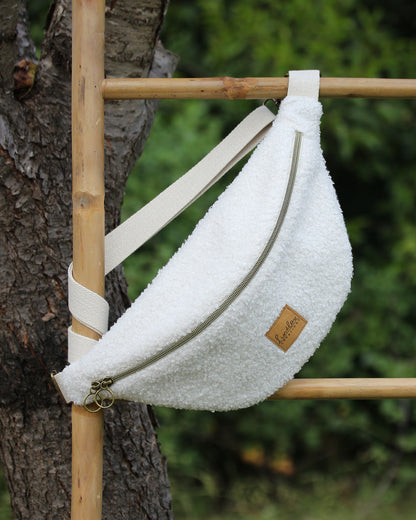 Sac banane Bouclette / teddy  - Fait main en France -  à personnaliser