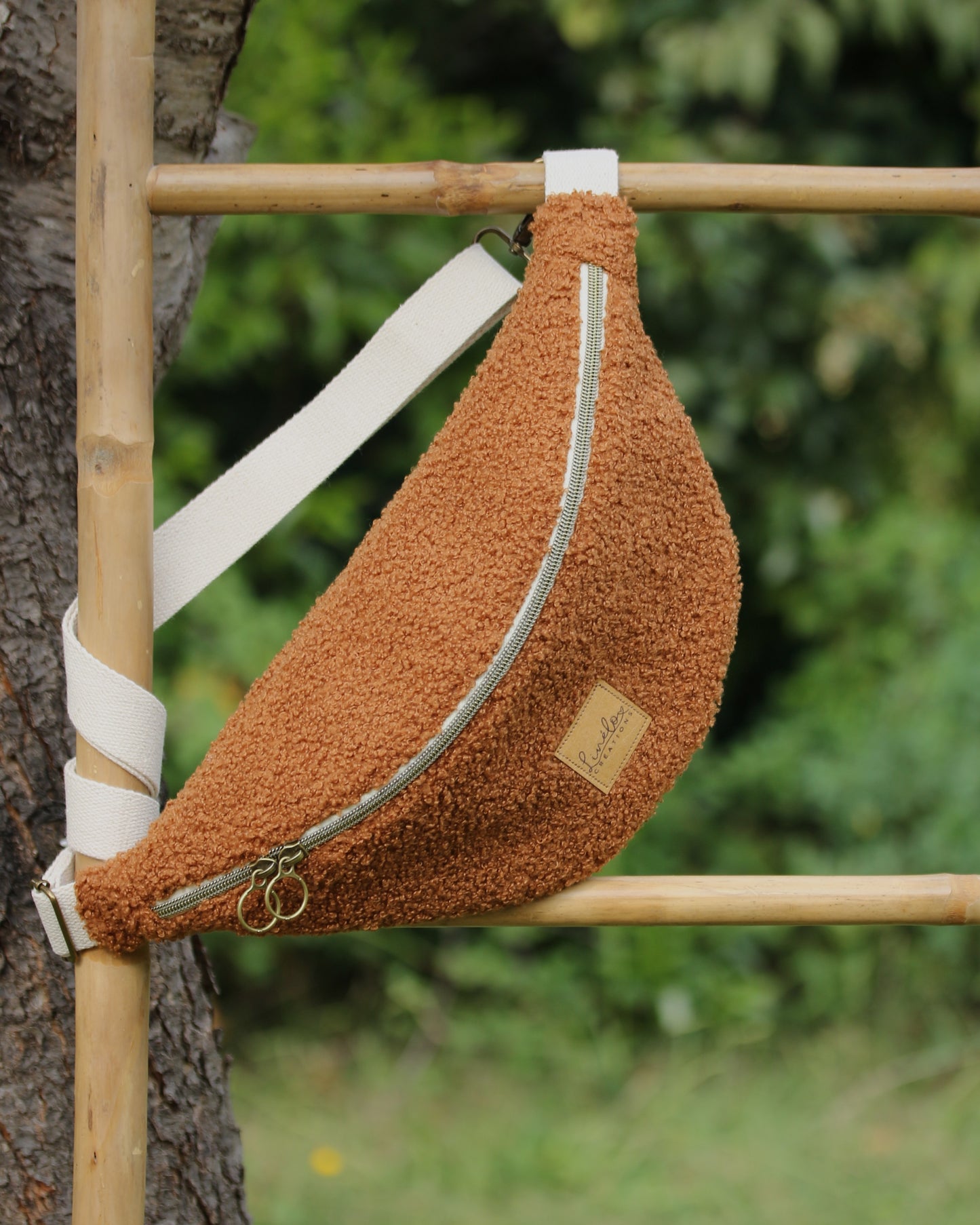 Sac banane Bouclette / teddy  - Fait main en France -  à personnaliser