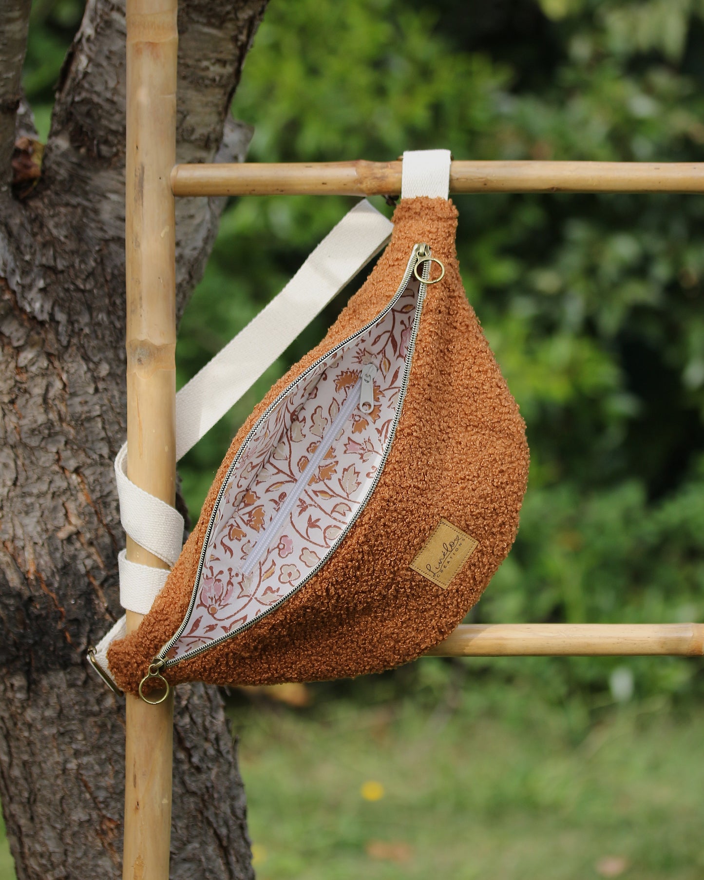 Sac banane Bouclette / teddy  - Fait main en France -  à personnaliser