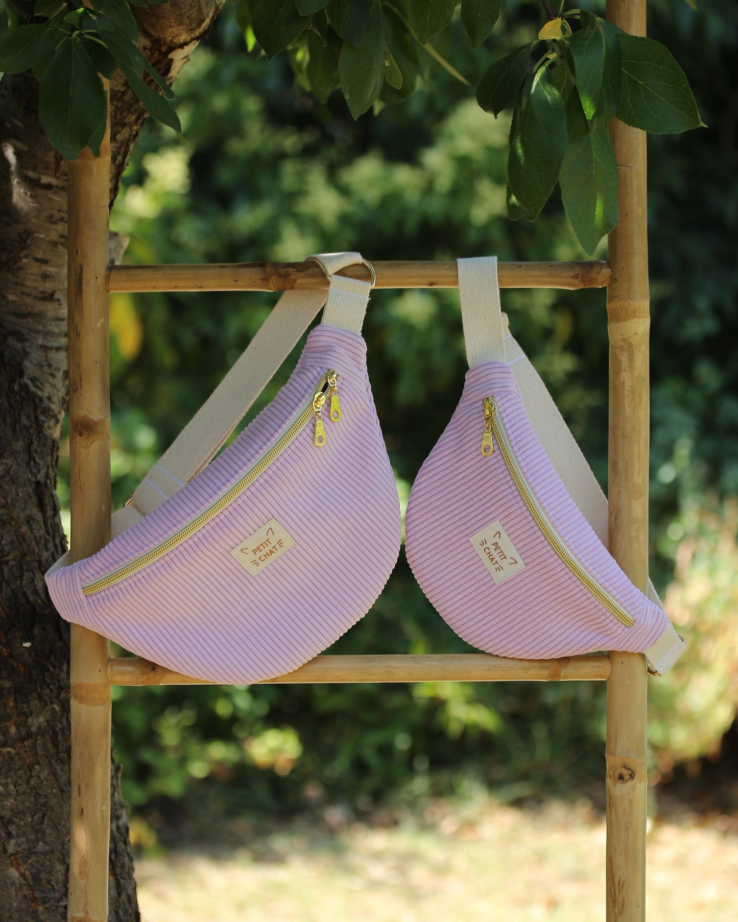 Sac banane enfant "velours côtelé" à personnaliser
