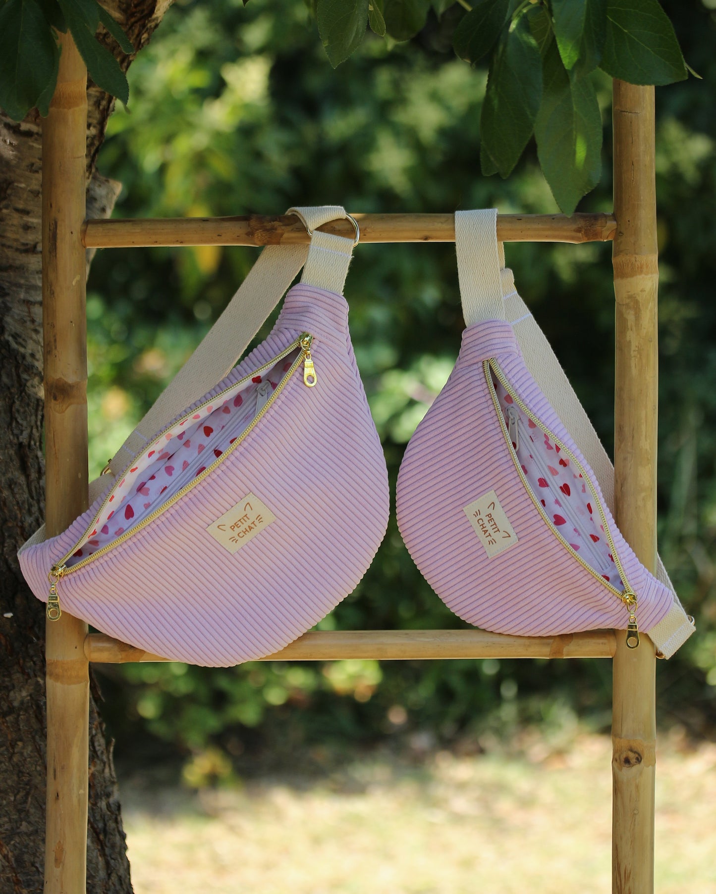 Sac banane enfant "velours côtelé" à personnaliser