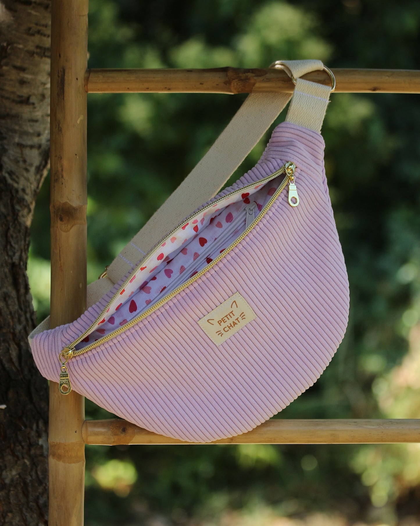 Sac banane enfant "velours côtelé" à personnaliser