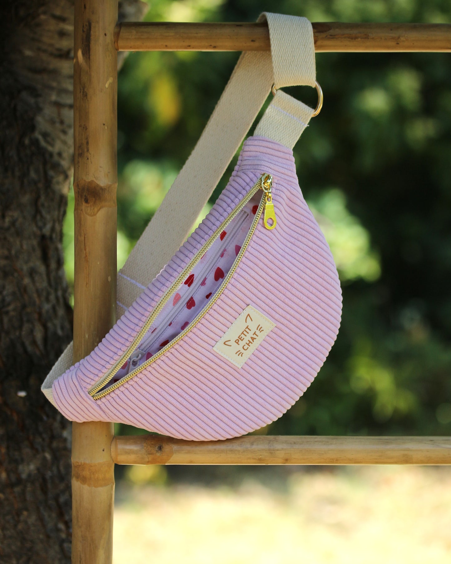 Sac banane enfant "velours côtelé" à personnaliser
